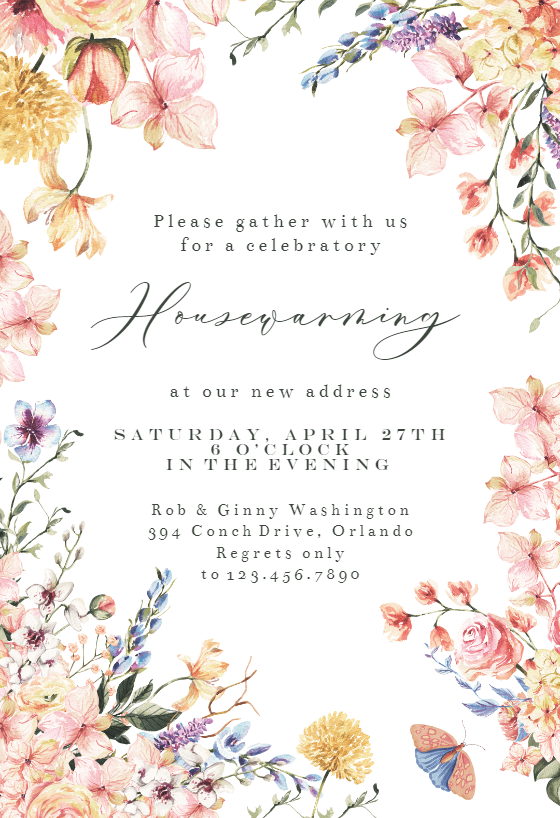 Housewarming Invitations  Customize  Print or Download